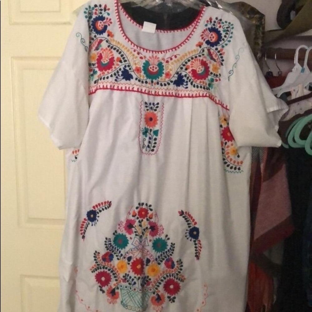 Mexican embroidered dress (plus size)